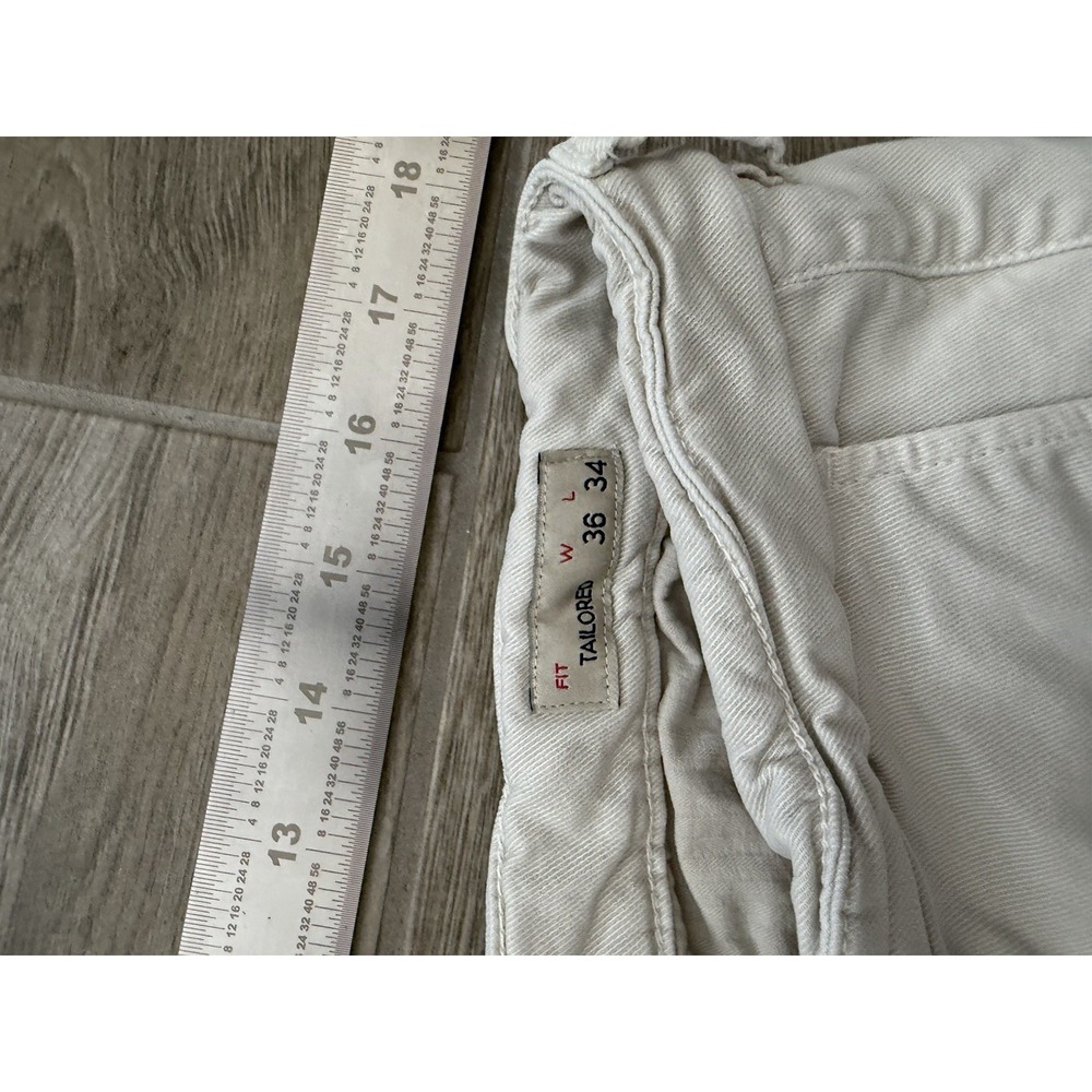 Coastline Mens Tailored Fit Khaki Chino Pants W36 L34 - Picture 8 of 14